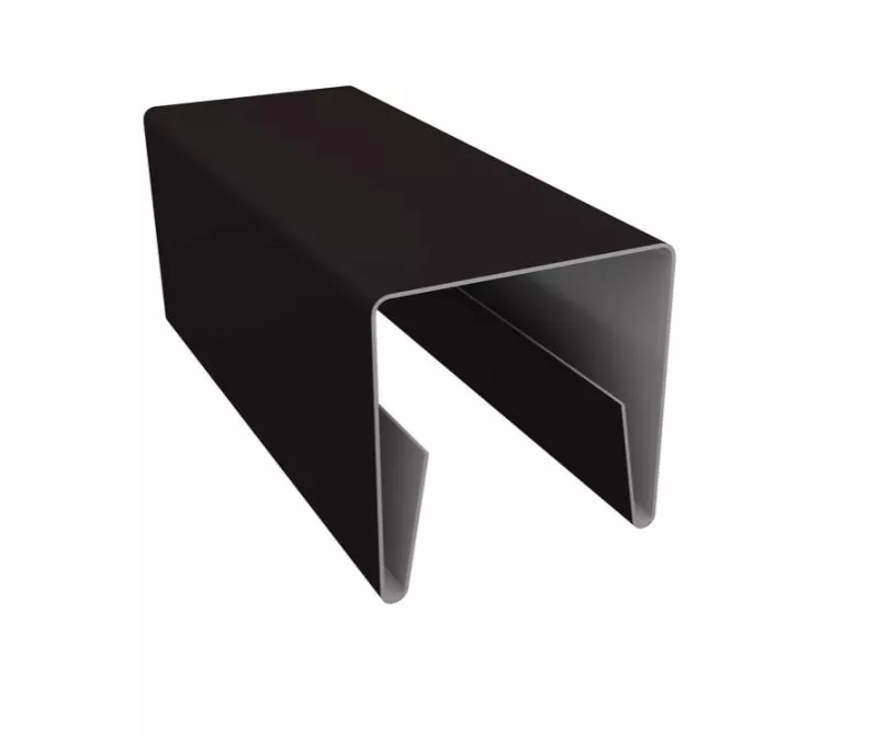 Планка П-образная заборная 20 0,5 Satin Matt RAL 9005 черный (2,5м) купить в краснодаре