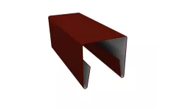 Планка П-образная заборная 20 0,5 Satin с пленкой RAL 3009 оксидно-красный (2,5м). Цена: 545 руб. Артикул: 31119