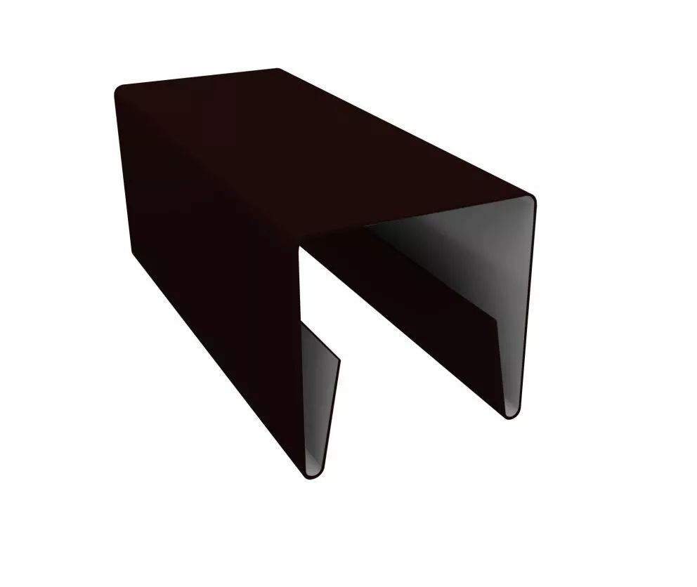 Планка П-образная заборная 20 0,5 Satin с пленкой RR 32 темно-коричневый (2м) купить в краснодаре