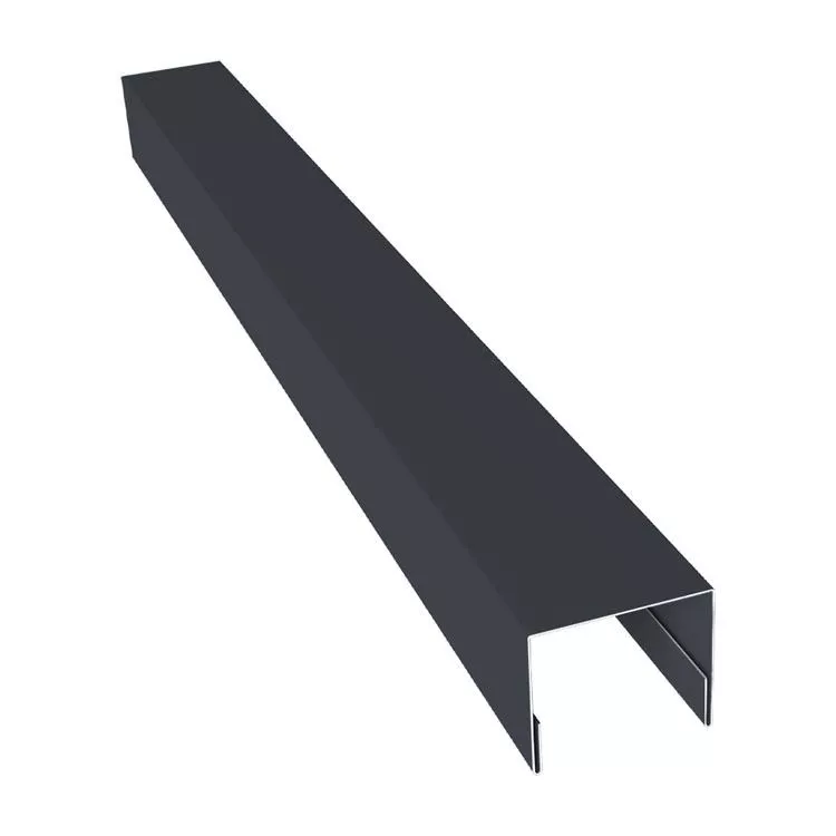 Планка П-образная заборная 24 0,45 Drap-double TX RAL 7024 мокрый асфальт (3м) купить в краснодаре