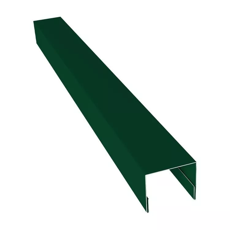 Планка П-образная заборная 24 0,45 PE-Double с пленкой RAL 6005 зеленый мох (2м) купить в краснодаре