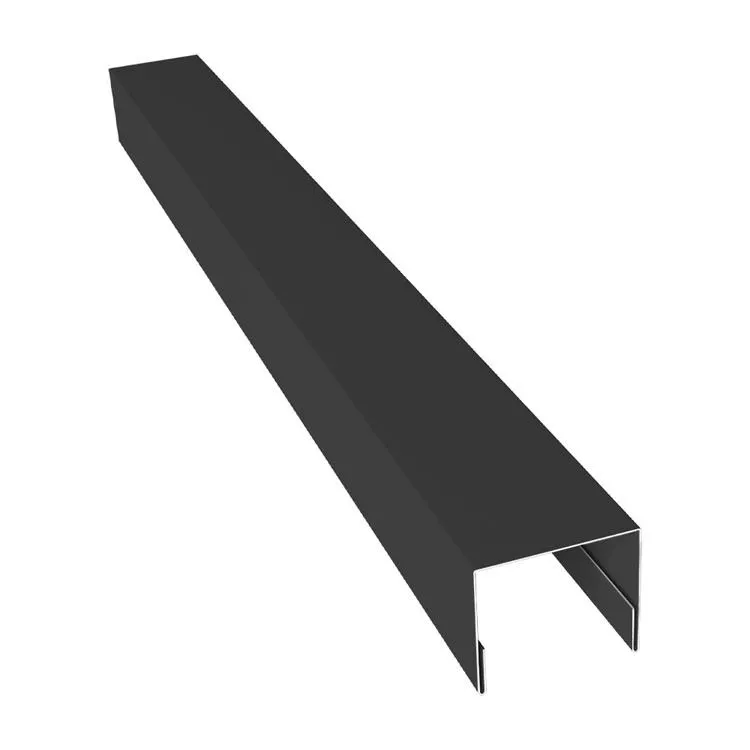 Планка П-образная заборная 24 0,45 PE-Double с пленкой RAL 7016 антрацитово-серый (2,5м) купить в краснодаре