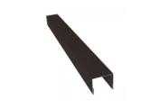 Планка П-образная заборная 24 0,45 PE-Double с пленкой RR 32 темно-коричневый (2,5м) – Купить оптом и в розницу