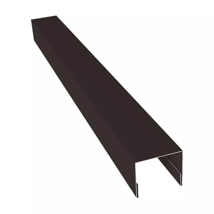 Планка П-образная заборная 17 0,5 Atlas X с пленкой RR 32 темно-коричневый (2,5м) купить в краснодаре