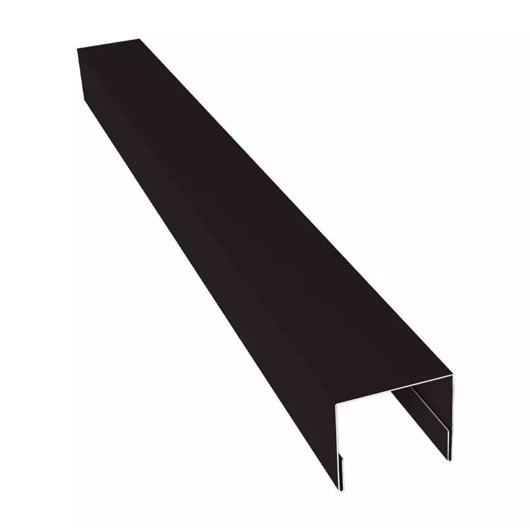 Планка П-образная заборная 24 0,5 PurLite Matt RAL 9005 черный (3м) купить в краснодаре