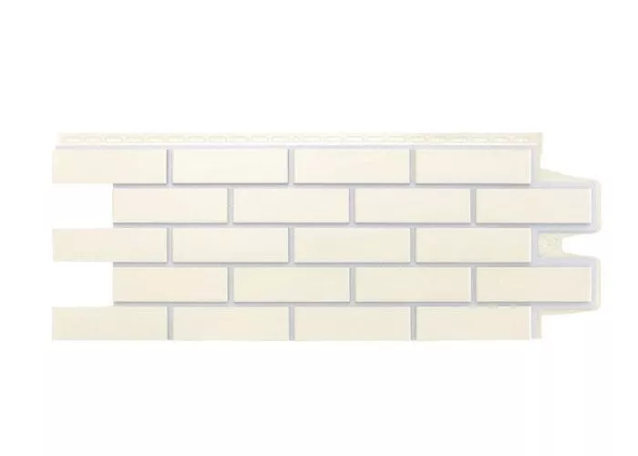 Фасадные панели GRAND LINE Коллекция Клинкерный Кирпич Премиум Молочный со швом купить в краснодаре