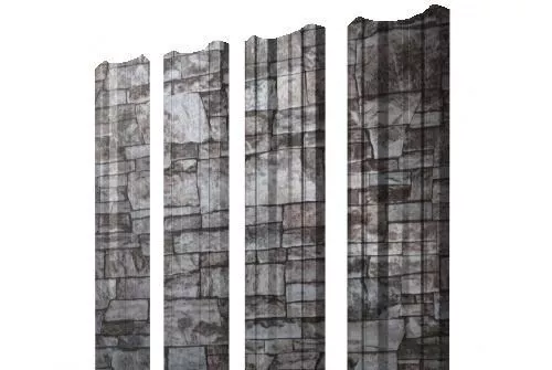 Штакетник Grand Line М-образный А 0,45 Print Elite Fine Stone Камень купить в краснодаре