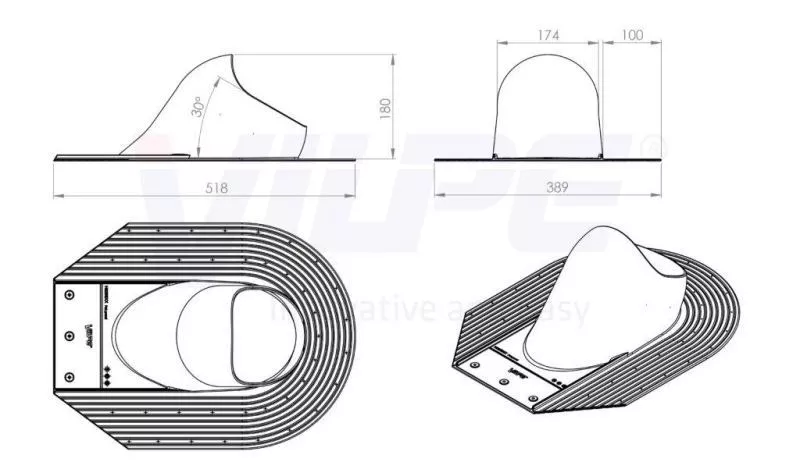 Проходной элемент HUOPA/ SLATE коричневый купить в краснодаре