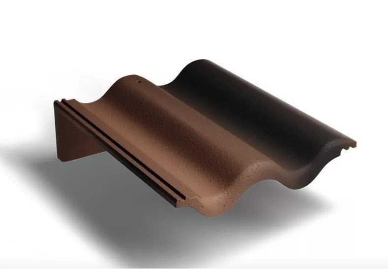 Пультовая черепица Kriastak. Цементно-песчаная. Antik. Коричневый купить в краснодаре