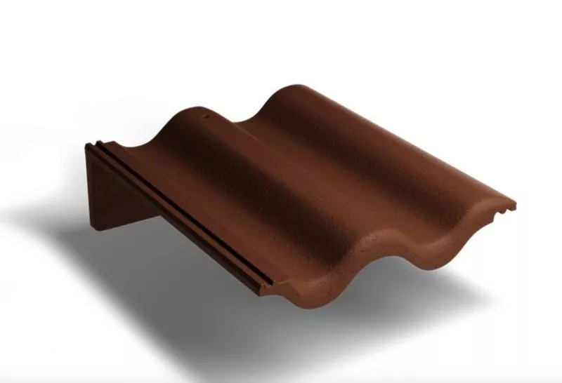 Пультовая черепица Kriastak. Цементно-песчаная. Classic Коричневый купить в краснодаре