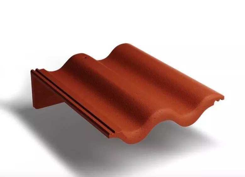 Пультовая черепица Kriastak. Цементно-песчаная. Classic Красный купить в краснодаре