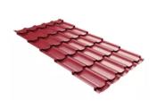 Металлочерепица GL Квинта плюс 3D (Kvinta Plus 3D) 0,5 Velur RAL 3005 красное вино – Купить оптом и в розницу