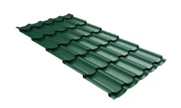 Металлочерепица Grand Line Квинта плюс 3D (Kvinta Plus 3D) 0,45 Drap RAL 6005 зеленый мох. Цена: 742 руб. Артикул: GrandLineM09-60053d