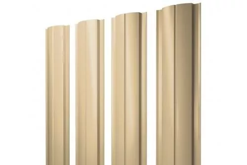 Штакетник Grand Line Slim Полукруглый 0,45 PE RAL 1014 Слоновая кость купить в краснодаре