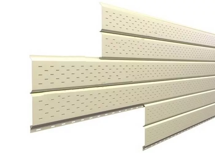 Софит металл перфорированный Металл Профиль Lбрус NormanMP 0,5 мм RAL 1015 светлая слоновая кость купить в краснодаре