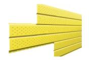 Софит металл перфорированный Металл Профиль Lбрус NormanMP 0,5 мм RAL 1018 цинково-желтый – Купить оптом и в розницу