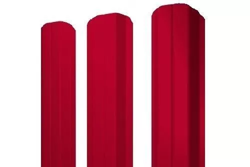 Штакетник Grand Line М-образный А фигурный 0,45 PE RAL 3003 Рубиново-красный купить в краснодаре