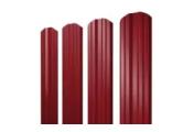 Штакетник Grand Line Twin фигурный 0,45 PE RAL 3003 Рубиново-красный – Купить оптом и в розницу