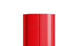 Штакетник Металл Профиль ELLIPSE-Т (Прямой) Полиэстер 0,45 мм RAL 3020 насыщенный красный. Артикул: MP_Sht_242