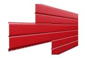 Софит металл перфорированный Металл Профиль Lбрус PE 0,45 мм RAL 3020 красный насыщенный – Купить оптом и в розницу