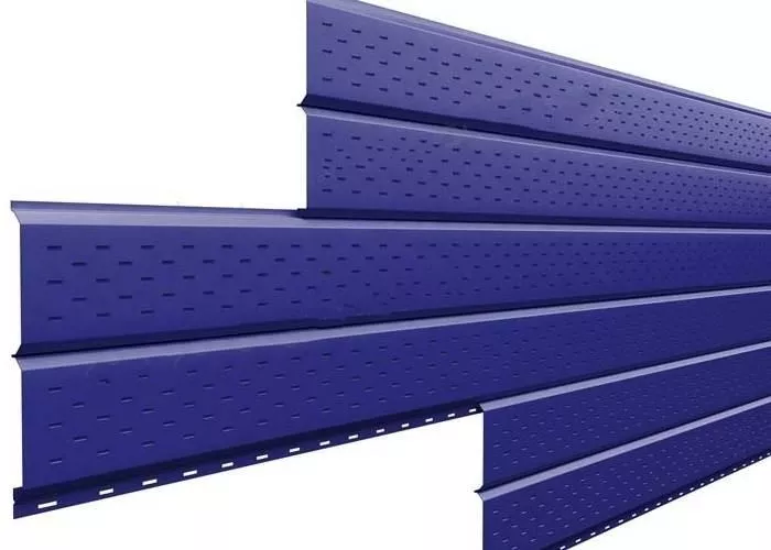 Софит металл перфорированный Металл Профиль Lбрус PE 0,45 мм RAL 5002 ультрамариново-синий купить в краснодаре