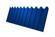 Профнастил C8 A для забора фигурный Grand Line РЕ 0,45 мм с пленкой RAL 5002 ультрамариново-синий – Купить оптом и в розницу