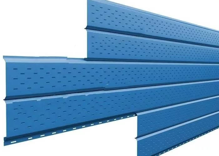 Софит металл перфорированный Металл Профиль Lбрус NormanMP 0,5 мм RAL 5015 небесно-синий купить в краснодаре