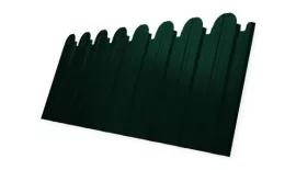Профнастил C10 B для забора фигурный Grand Line Drap 0,45 мм RAL 6005 Зеленый мох. Артикул: GL_fence_448