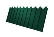 Профнастил C8 A для забора фигурный Grand Line Drap 0,45 мм с пленкой RAL 6005 Зеленый мох – Купить оптом и в розницу