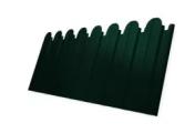Профнастил C10 B для забора фигурный Grand Line Drap 0,45 мм RAL 6005 Зеленый мох – Купить оптом и в розницу