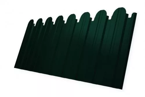 Профнастил C10 B для забора фигурный Grand Line Drap 0,45 мм RAL 6005 Зеленый мох купить в краснодаре