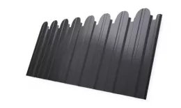 Профнастил C10 B для забора фигурный Grand Line Drap 0,45 мм RAL 7004 Сигнальный серый. Артикул: GL_fence_449