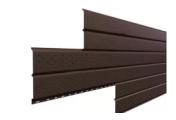 Софит металл перфорированный Металл Профиль Lбрус NormanMP 0,5 мм RAL 8017 Шоколад – Купить оптом и в розницу