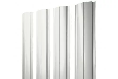 Штакетник Grand Line Slim Полукруглый 0,45 PE RAL 9003 Сигнальный белый купить в краснодаре