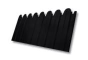 Профнастил C10 B для забора фигурный Grand Line Drap 0,45 мм с пленкой RAL 9005 черный – Купить оптом и в розницу