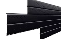 Софит металл перфорированный Металл Профиль Lбрус PURMAN 0,5 мм RAL 9005 черный. Цена: 1067 руб. Артикул: LM_LP_016