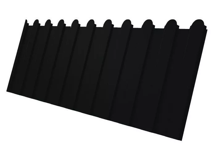 Профнастил C8 A для забора фигурный Grand Line Drap 0,45 мм RAL 9005 черный купить в краснодаре