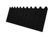 Профнастил C8 A для забора фигурный Grand Line Drap ST 0,45 мм RAL 9005 черный – Купить оптом и в розницу