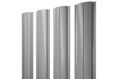 Штакетник Grand Line Slim Полукруглый 0,5 Satin RAL 9006 Бело-алюминиевый купить в краснодаре