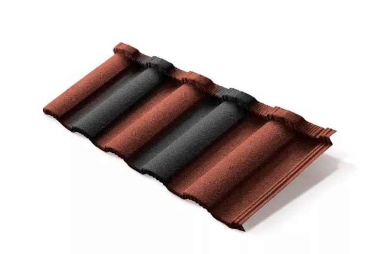 Композитная черепица Metrotile MetroRoman Красно-черный купить в краснодаре