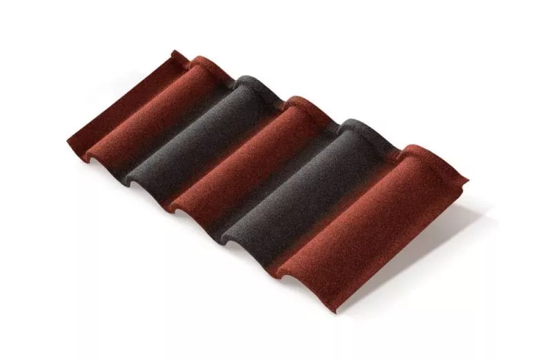 Композитная черепица Metrotile Romana Красно-черный купить в краснодаре