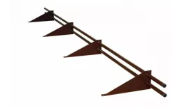 Снегозадержатель трубчатый для керамической черепицы Стандарт RAL 8017 3м (профиль до 74мм). Артикул: 43705