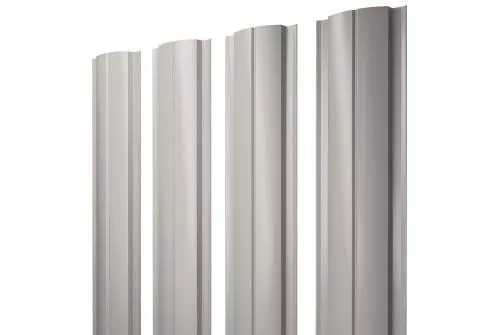 Штакетник Grand Line Slim Полукруглый 0,5 GreenCoat Pural RR 21 светло-серый купить в краснодаре