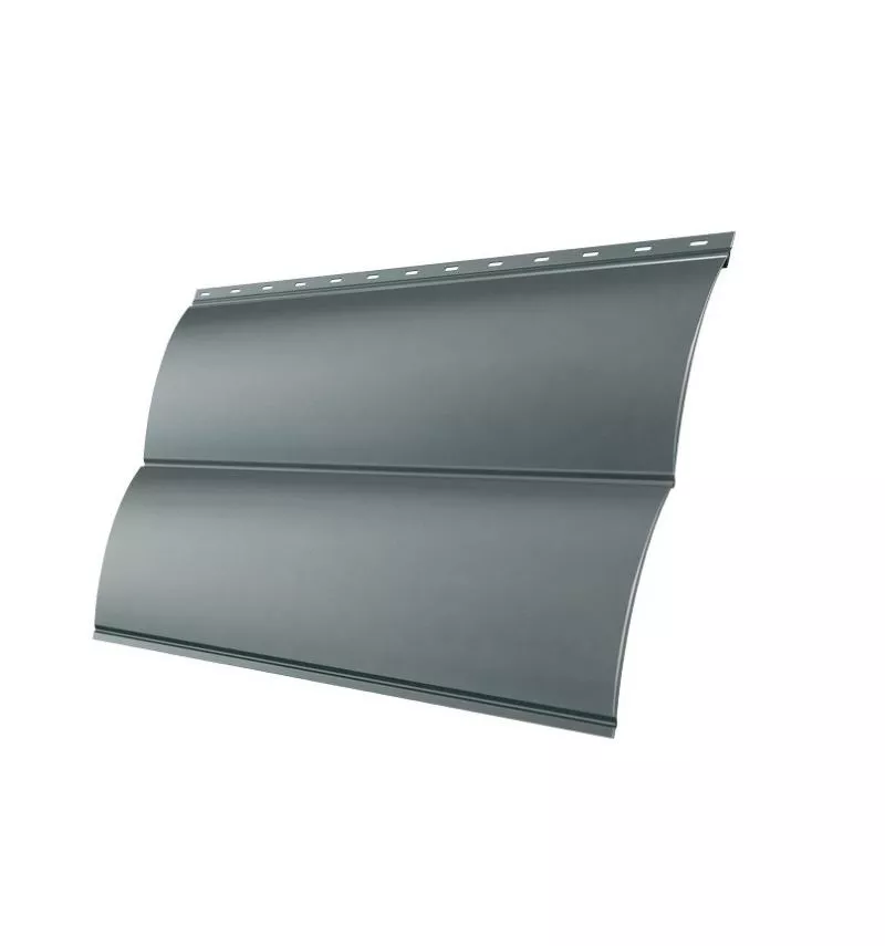 Сайдинг Блок-хаус 0,390 Grand Line 0,45 PE RAL 9006бело-алюминиевый купить в краснодаре