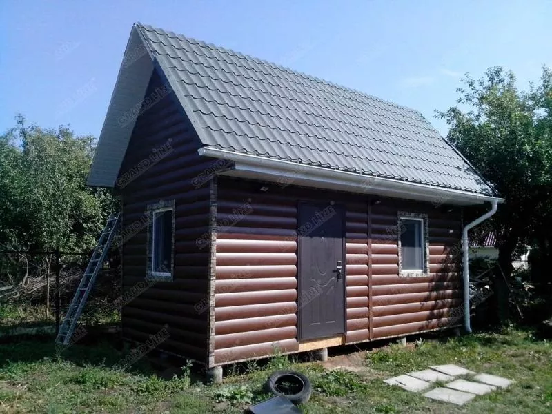 Сайдинг Блок-хаус 0,390 Grand Line 0,45 Print Elite Choco Wood TwinColor купить в краснодаре