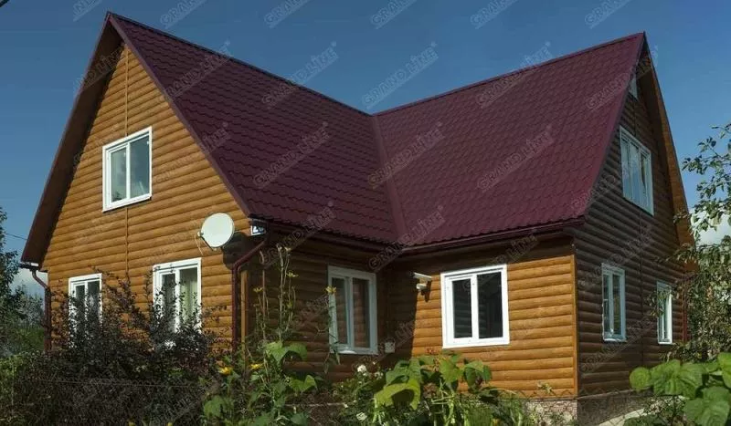 Сайдинг Блок-хаус 0,390 Grand Line 0,45 Print Elite Snow Wood TwinColor купить в краснодаре
