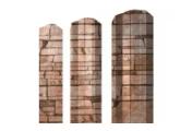 Штакетник Grand Line М-образный А фигурный 0,45 Print Elite Sand Stone Камень песчаник – Купить оптом и в розницу