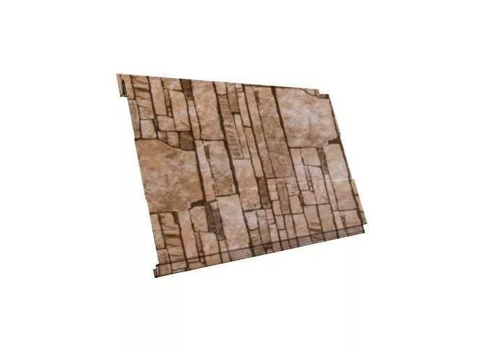 Металлический сайдинг Grand Line Вертикаль Проф Print Elite Камень песчаник купить в краснодаре