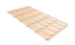 Металлочерепица GL Квинта плюс 3D (Kvinta Plus 3D) 0,5 Satin RAL 1015 светлая слоновая кость. Артикул: GrandLineM01-3d