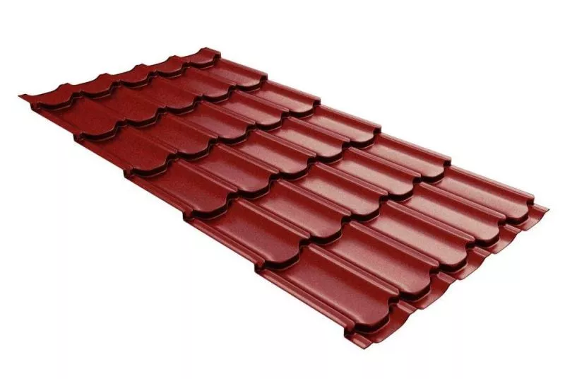 Металлочерепица Grand Line Квинта плюс (Kvinta Plus) 0,5 Satin RAL 3011 красно-коричневый купить в краснодаре